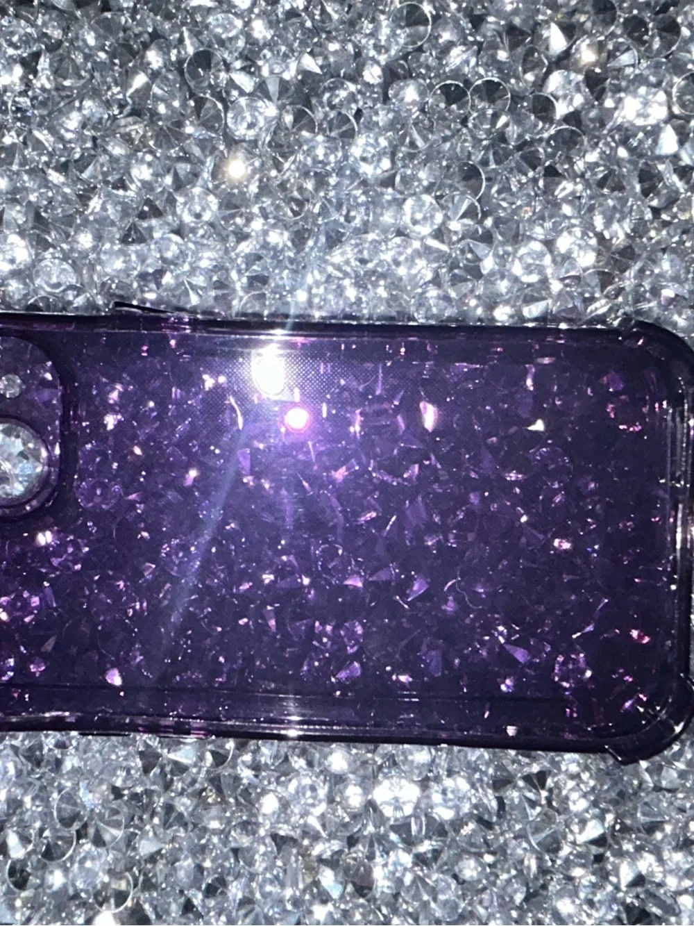 Purple Glitter Protective Phone Case - Unbranded iPhone 15